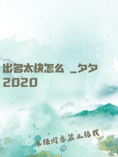 出名太快怎么辦