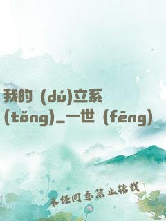 我的獨(dú)立系統(tǒng)