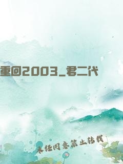 重回2003